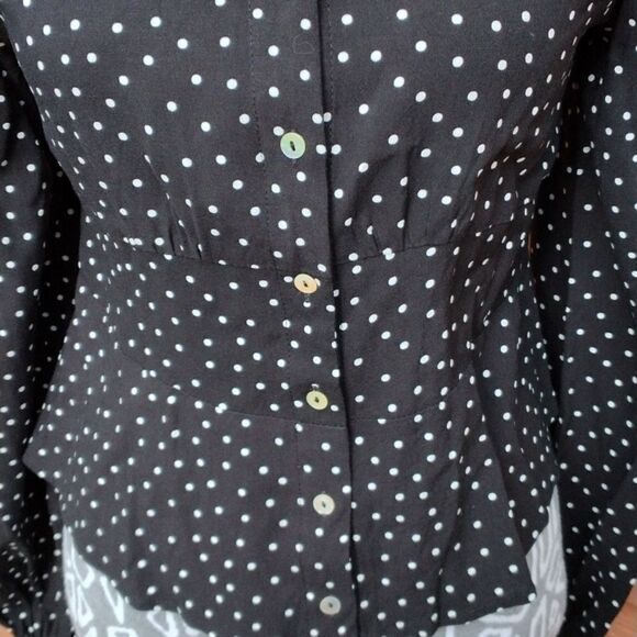 Essentials by ABS Polka Dot Blouse - Picture 3 of 14